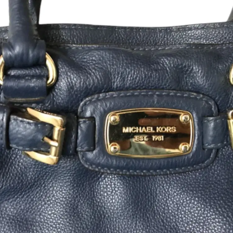 Michael Kors Hamilton Navy Blue Bag-Hover-Image