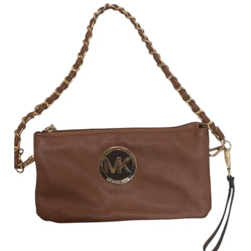 Michael Kors Brown Leather Chain Wallet