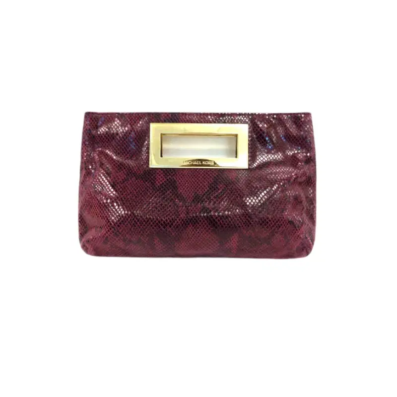 Michael Kors Berkley Python Leather Clutch
