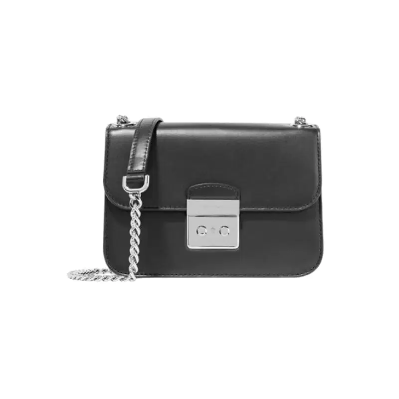 Michael Kors Black Sloan Chain Saffiano Leather Clutch