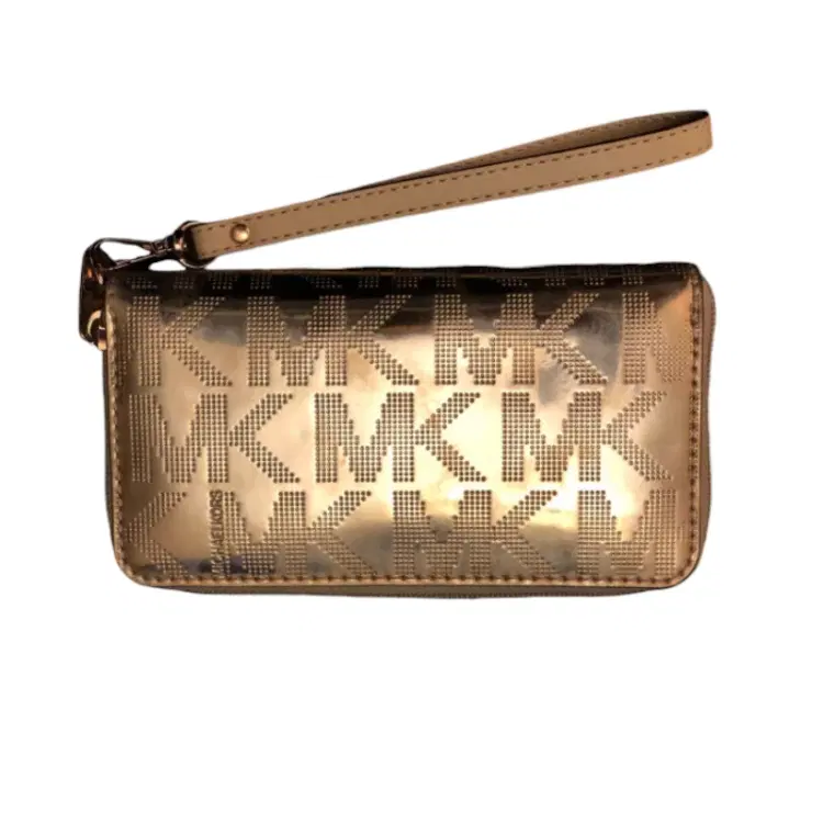 Michael Kors Rose Gold Mirror Metallic Wristlet-Hover-Image