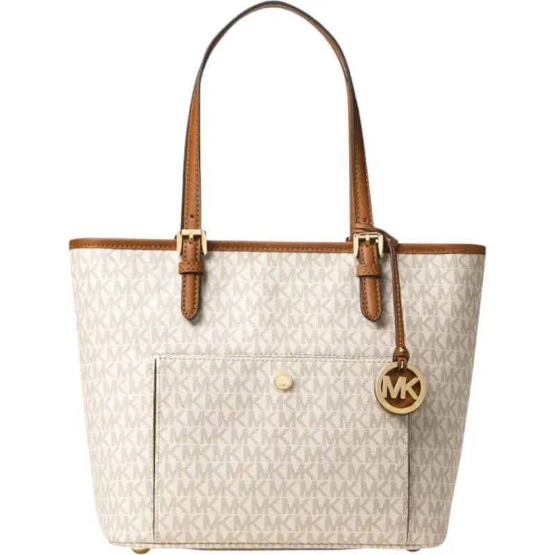Michael Kors Jet Set Medium Top Zip Logo Tote