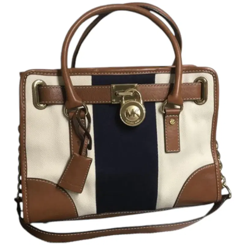 Michael Kors Hamilton Stripe Medium Leather Satchel
