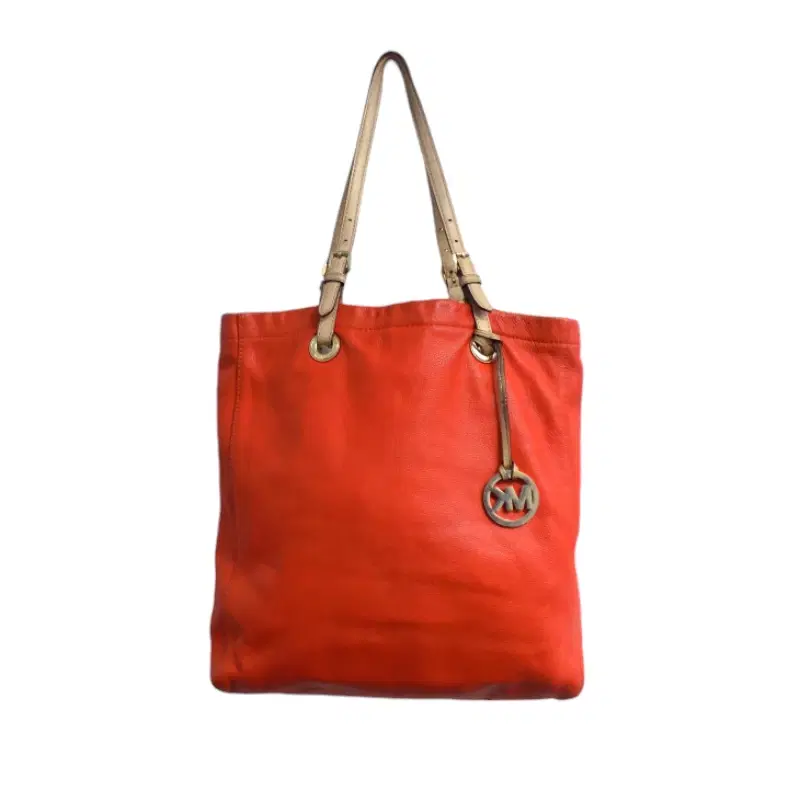 Michael Kors Orange Leather Large Tote