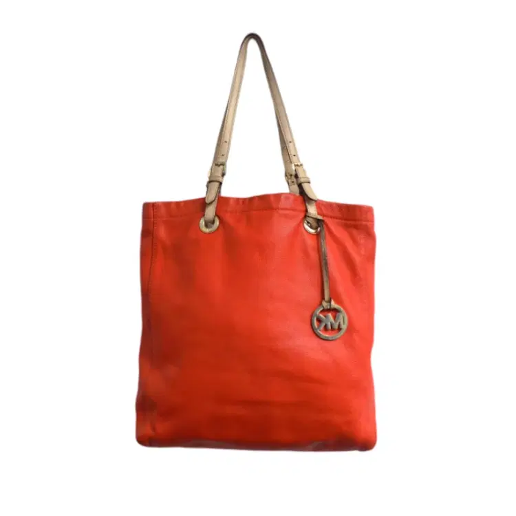 Michael Kors Orange Leather Large Tote-Hover-Image