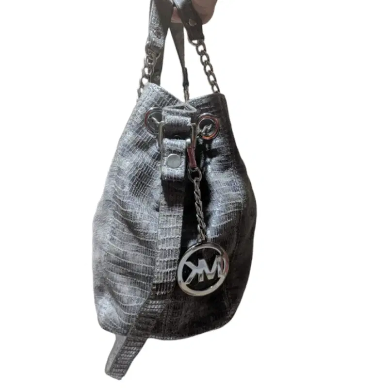 Michael Kors Jet Set Chain Nickel Lizard Tote
