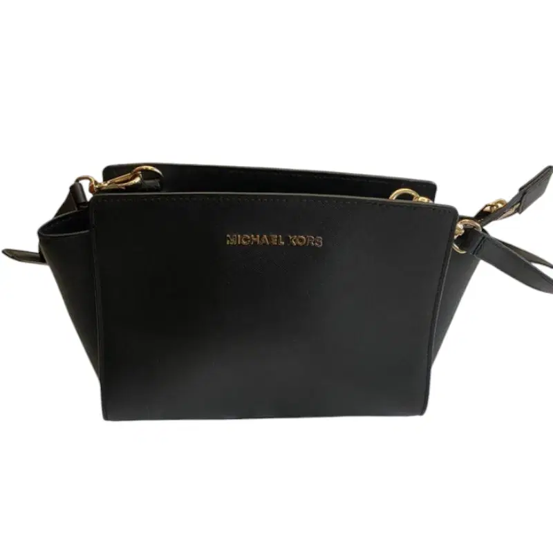 Michael Kors Black Leather Selma Cross body Bag