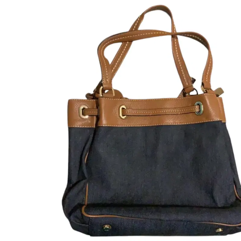 Michael Kors Denim & Leather Bucket Bag