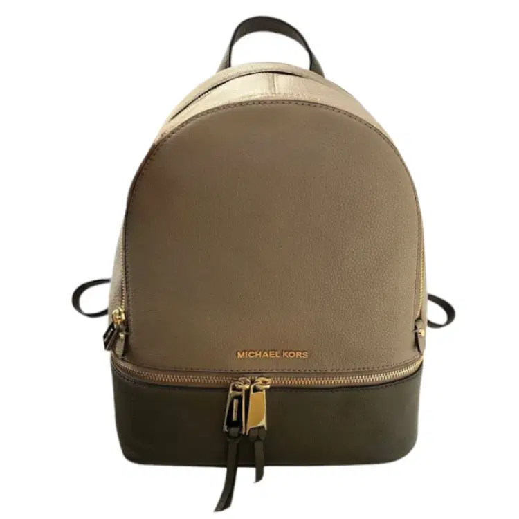 Michael Kors Rhea Medium 2WAY Color-Block Plain Leather Backpack-Hover-Image