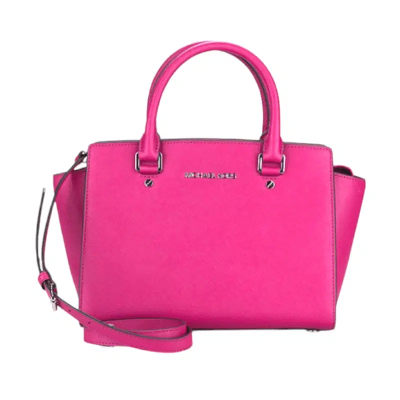 Michael Kors Selma Md TZ Fuschia Satchel