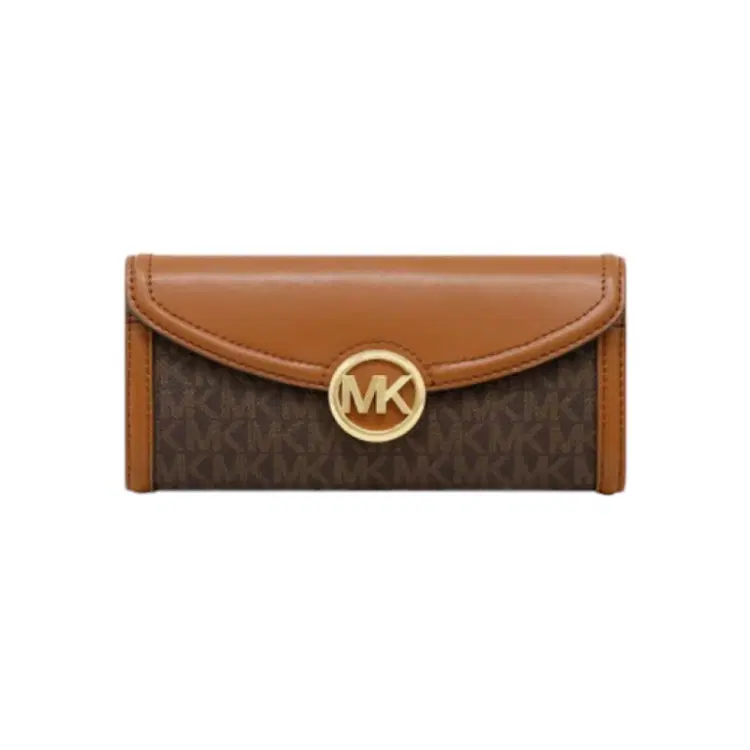 Michael Kors Brown Fulton Large Flap Continental Wallet-Hover-Image