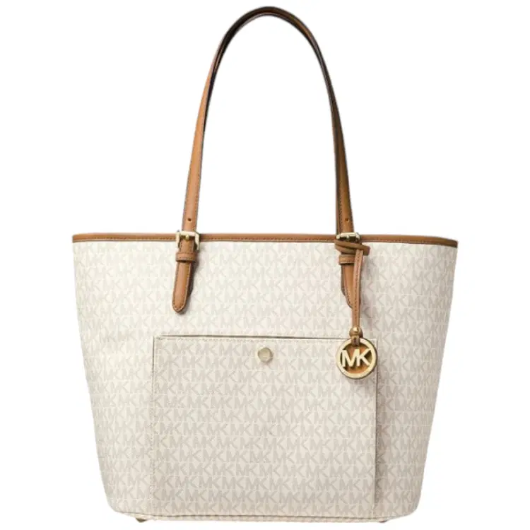 Michael Kors Jet Set Large Top Zip Snap Pocket Tote-Hover-Image