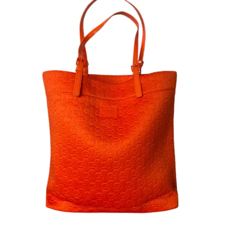 Michael Kors Jet Set Monogram Neoprene Orange Tote-Hover-Image
