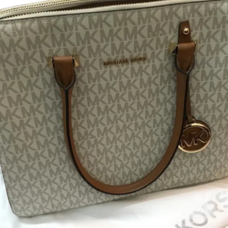 Michael Kors Houston Medium Logo Satchel-Hover-Image