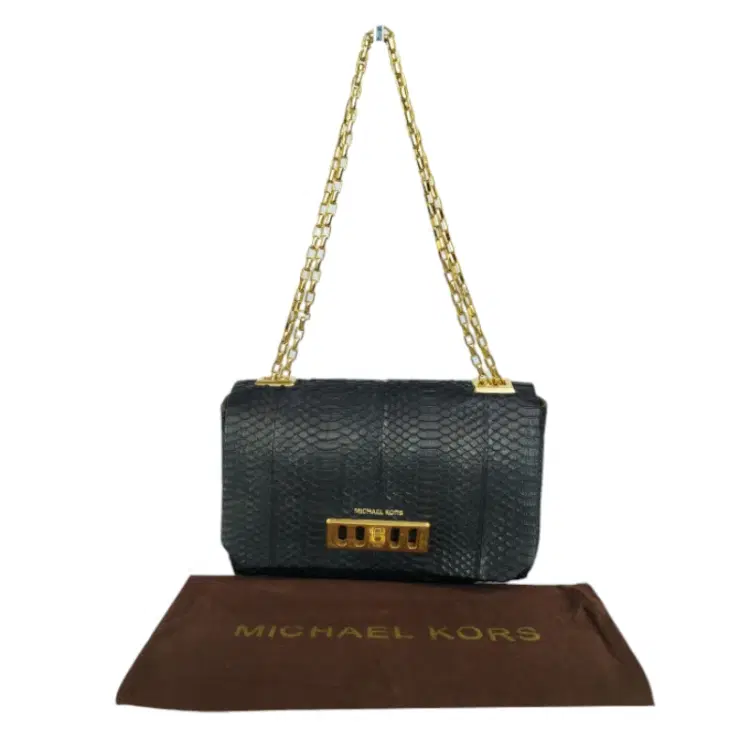 Michael Kors Black Vivian Shoulder Flap Bag-Hover-Image