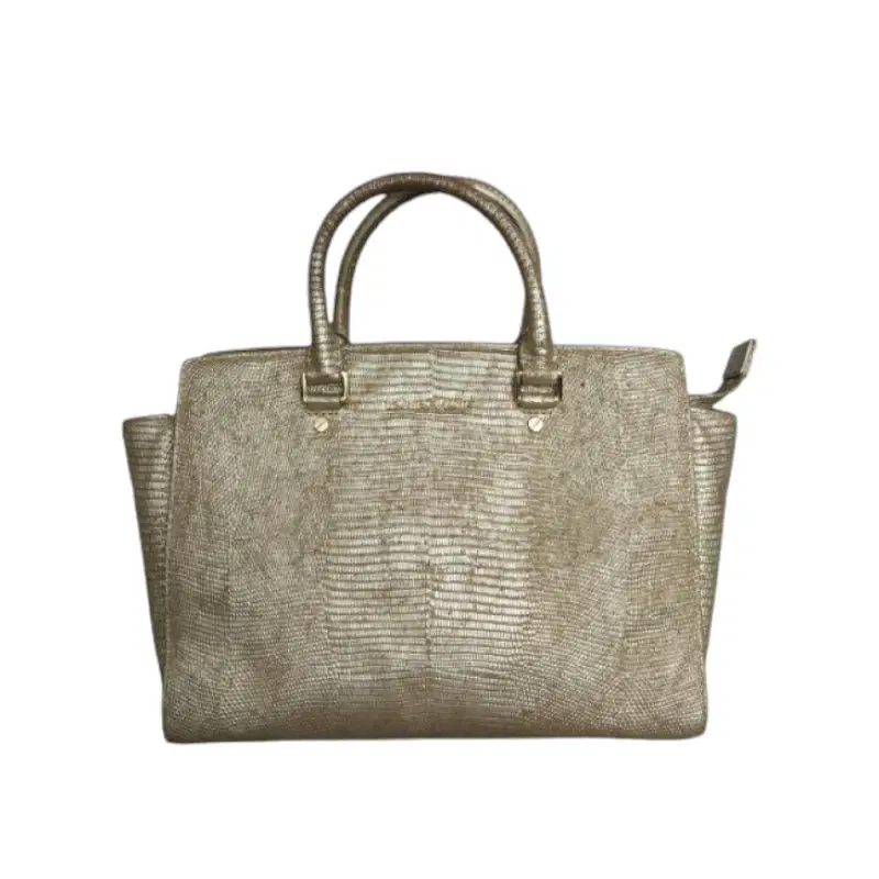 Michael Kors Selma Lizard Embossed Leather Satchel