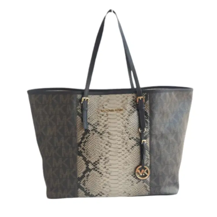 Michael Kors Jet Set Signature Python Embossed Tote-Hover-Image
