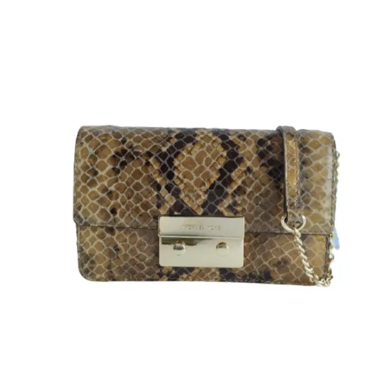 Michael Kors Sloan Snake Print Chain Crossbody Bag-Hover-Image