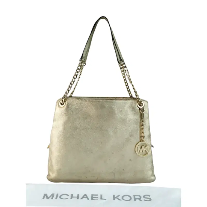 Michael Kors Pale Gold Chain-Strap Leather Jet Set Tote