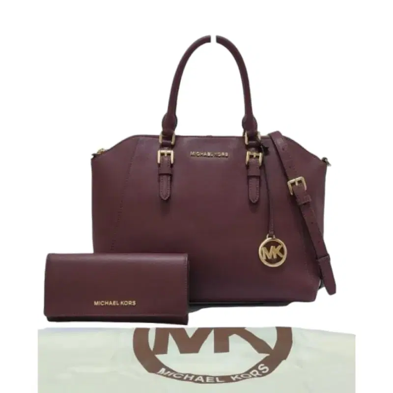 Michael Kors Ciara Large TZ Satchel bundled with Trifold Wallet