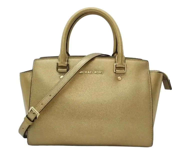 Michael Kors Gold Leather Two Way Bag