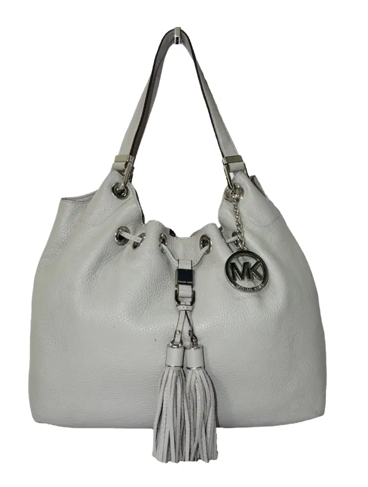 Michael Kors Grey Leather Hobo Bag-Hover-Image