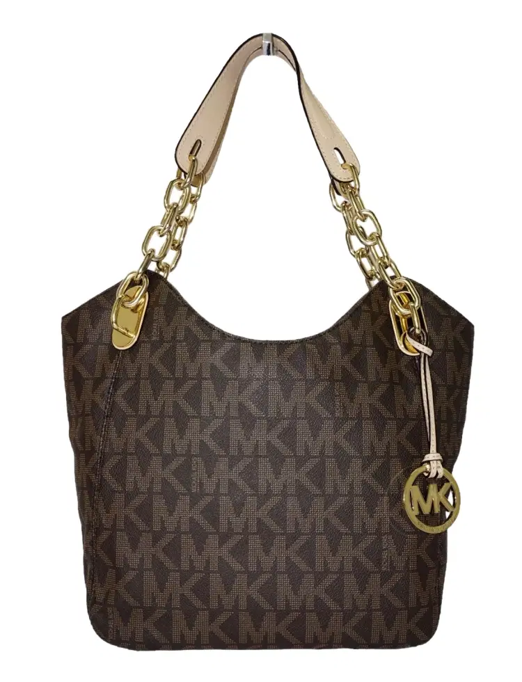 Michael Kors MD Lilly PVC MK Signature Chain Tote Medium-Hover-Image