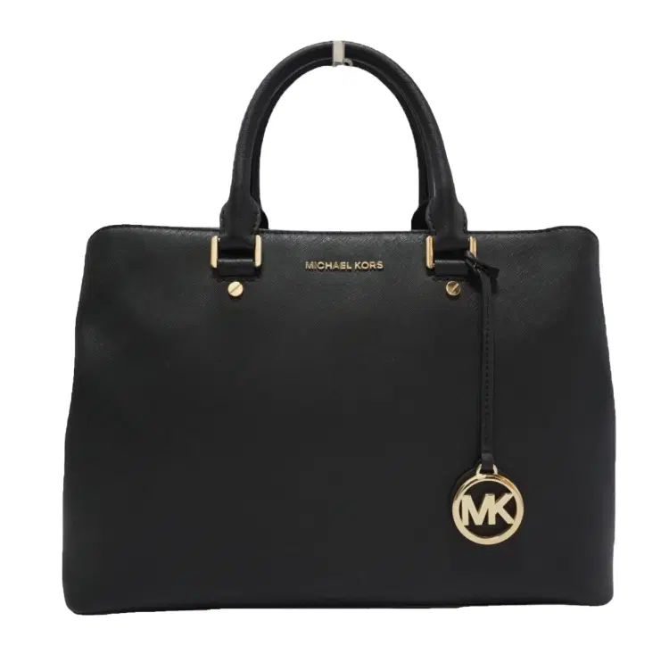 Michael Kors Savannah Satchel Saffiano Black Handbag-Hover-Image