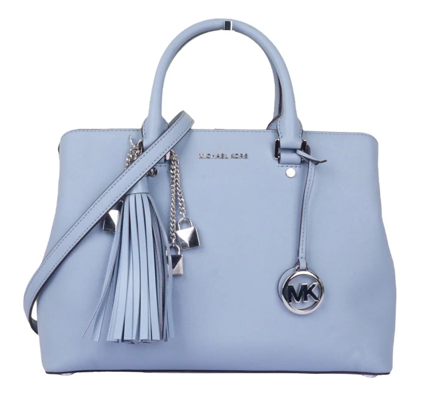 Michael Kors Light Blue Leather Savannah Tote