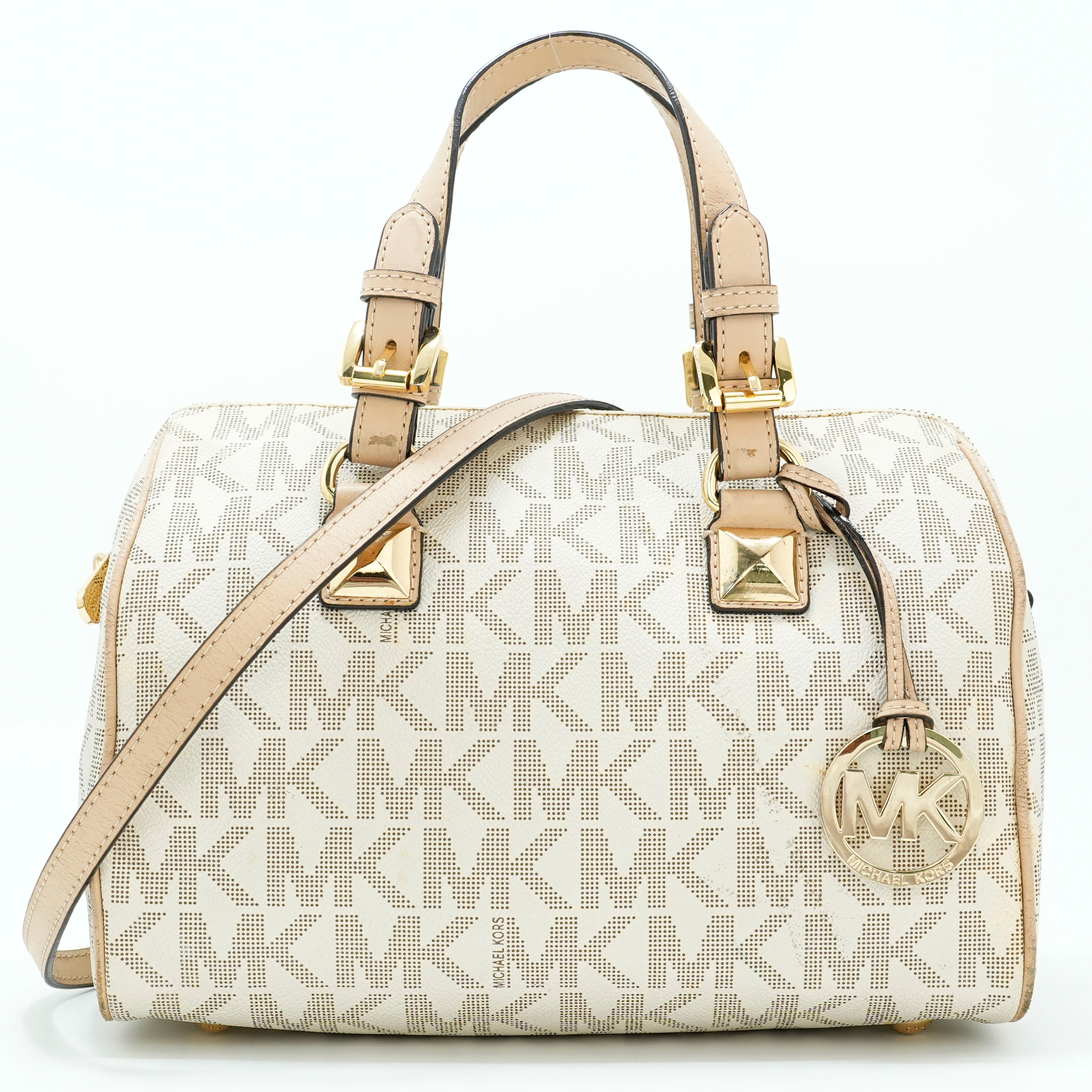 Michael Kors Grayson Logo Jacquard Satchel