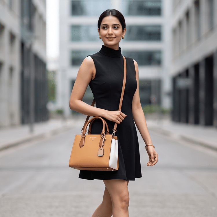 Michael Kors Marilyn Medium Colourblock Saffiano Leather Satchel Bag-Hover-Image