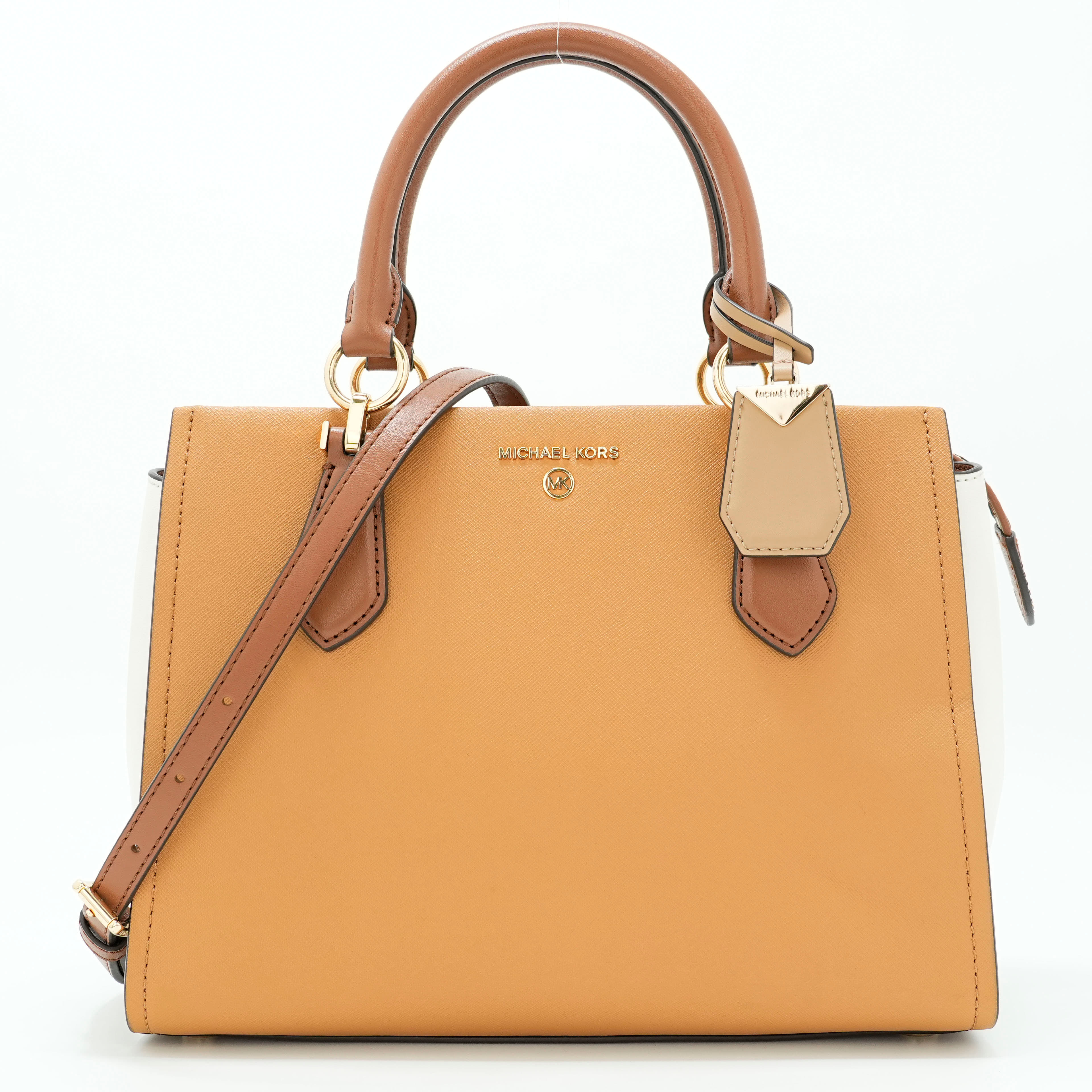 Michael Kors Marilyn Medium Colourblock Saffiano Leather Satchel Bag