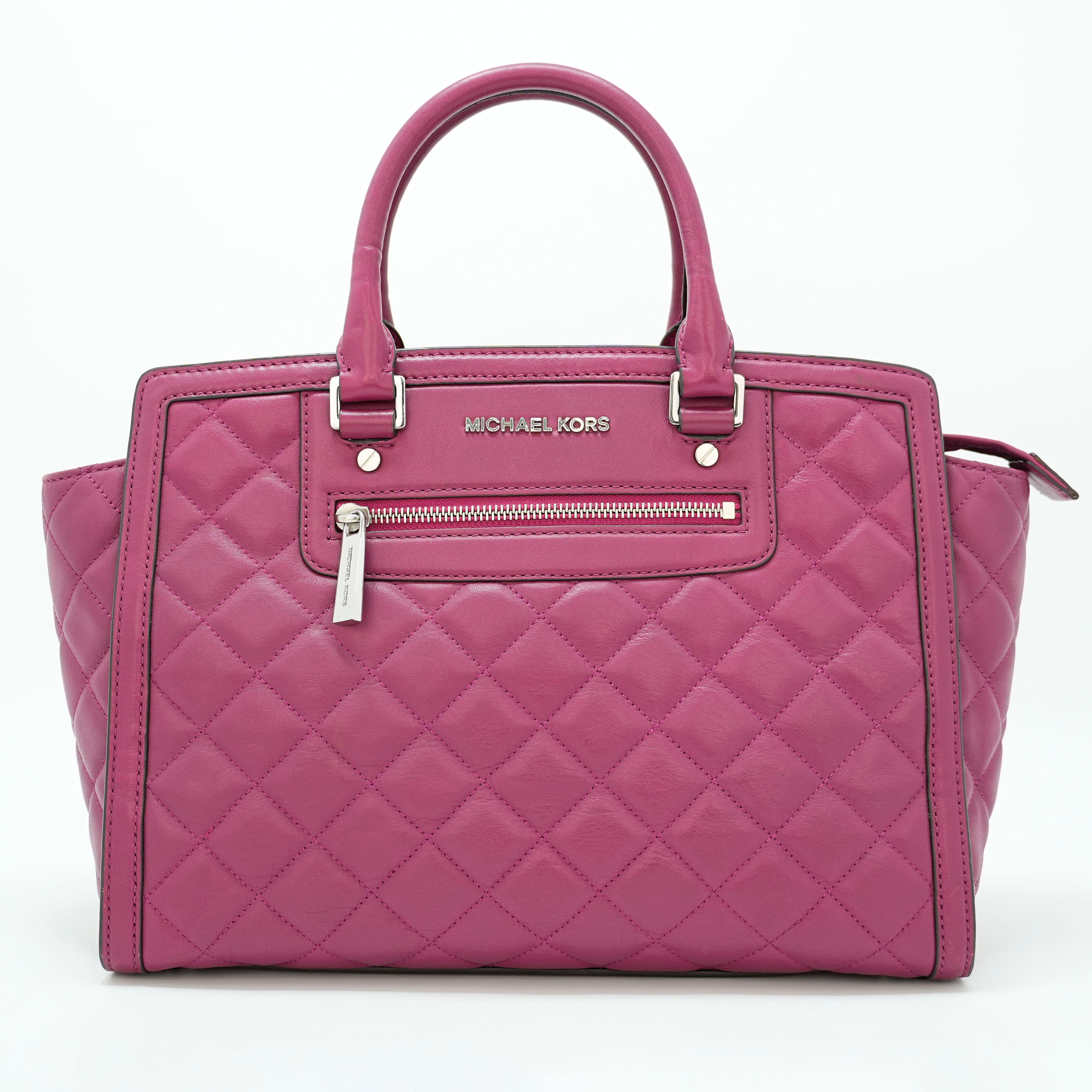 Michael Kors Pink Quilted Leather Selma Tote
