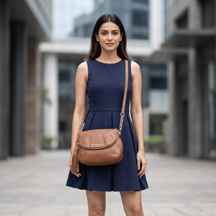 Michael Kors Bedford crossbody bag with Tassle-Hover-Image