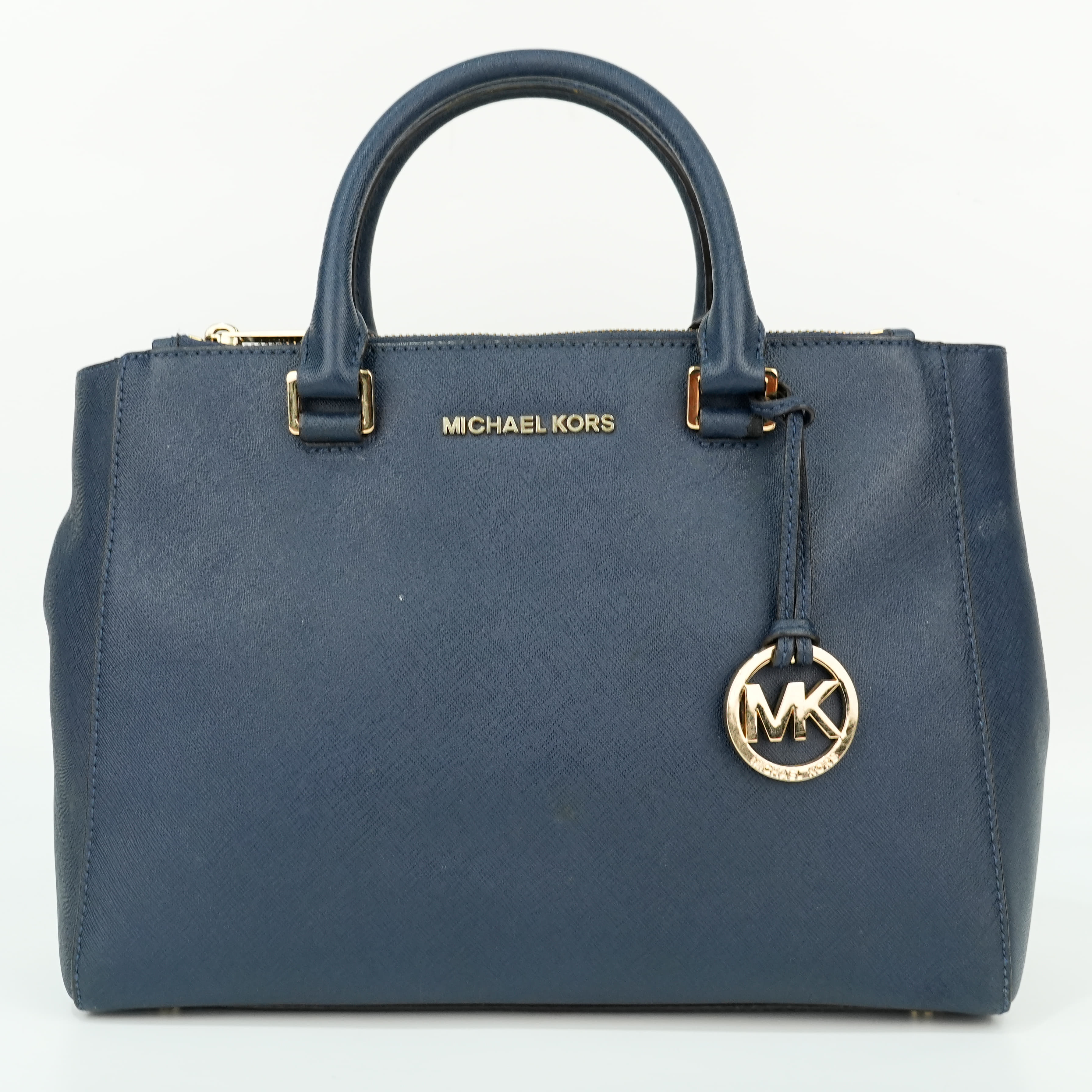 Michael Kors Navy Blue Saffiano Leather Bag