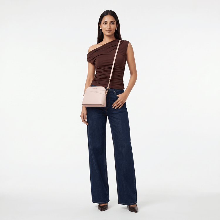 Michael Kors Pink Jet Set Chain Handle Crossbody Bag-Hover-Image