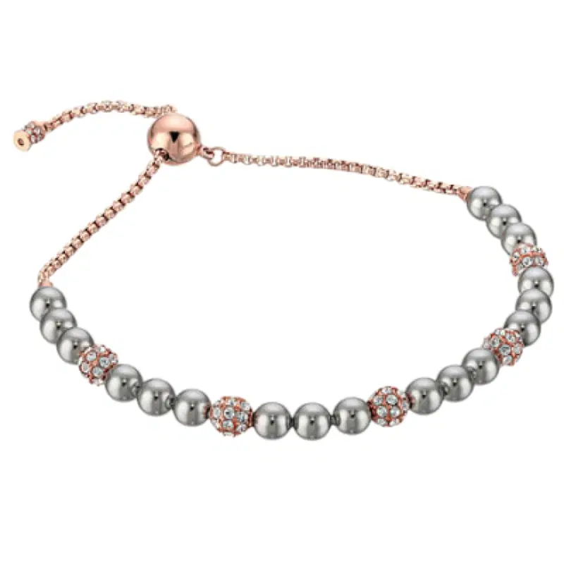 Michael Kors Pave Crystal and Grey Pearl Slider Bracelet