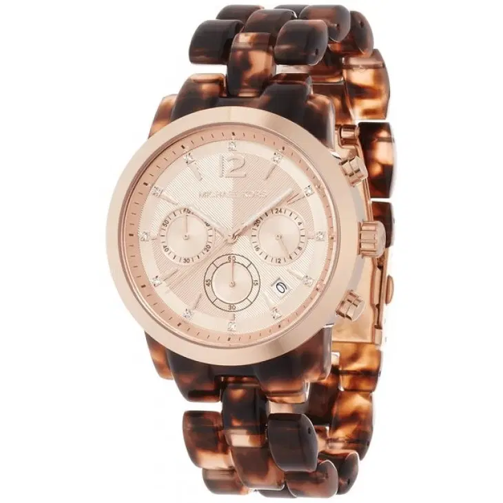 Michael Kors Audrina Tortoise-Acetate And Rose Gold-Tone Watch (MK6991)