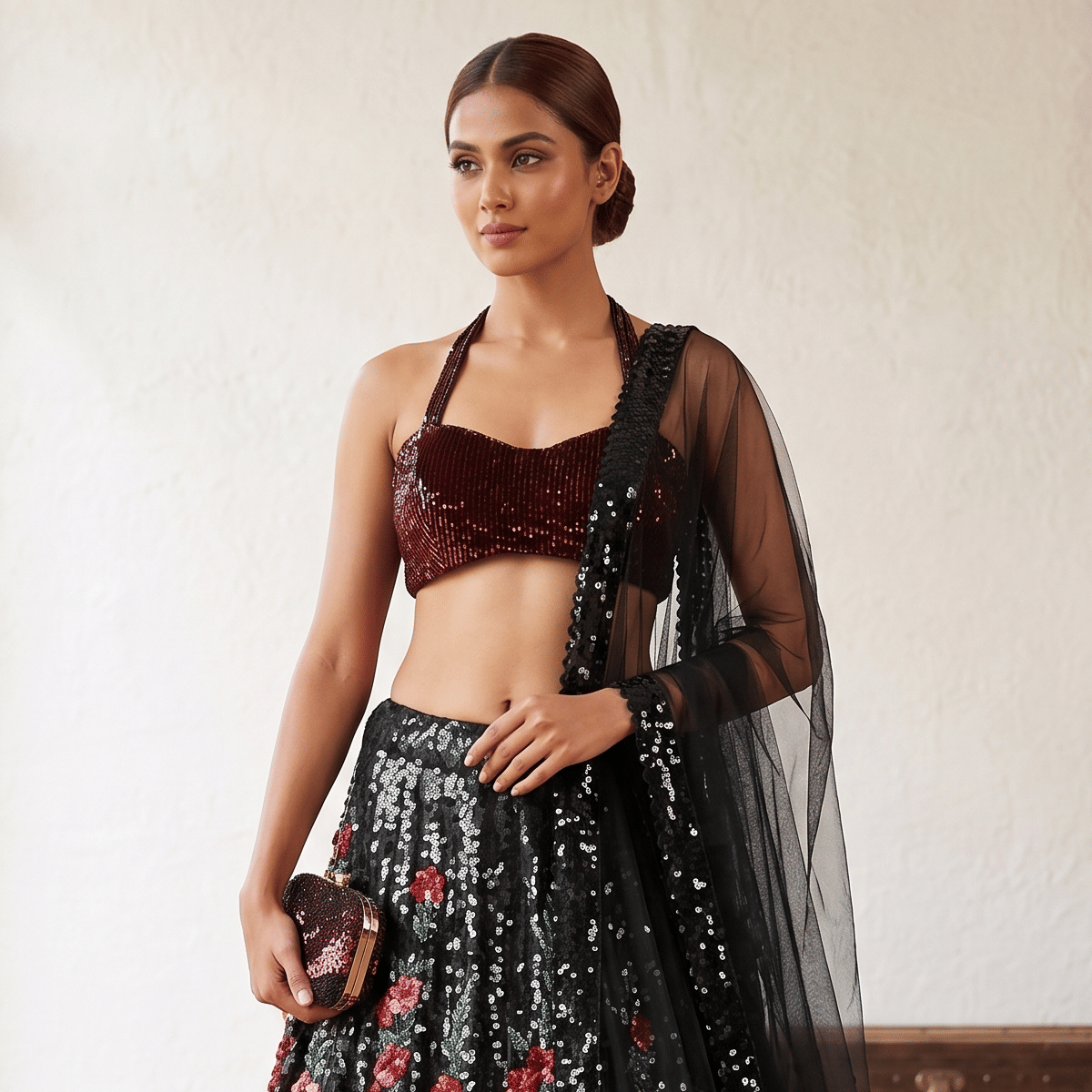 Manish Malhotra Floral Sequins Lehenga