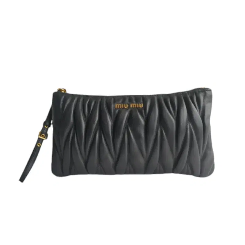 Miu Miu Matelasse Leather Zip Pouch
