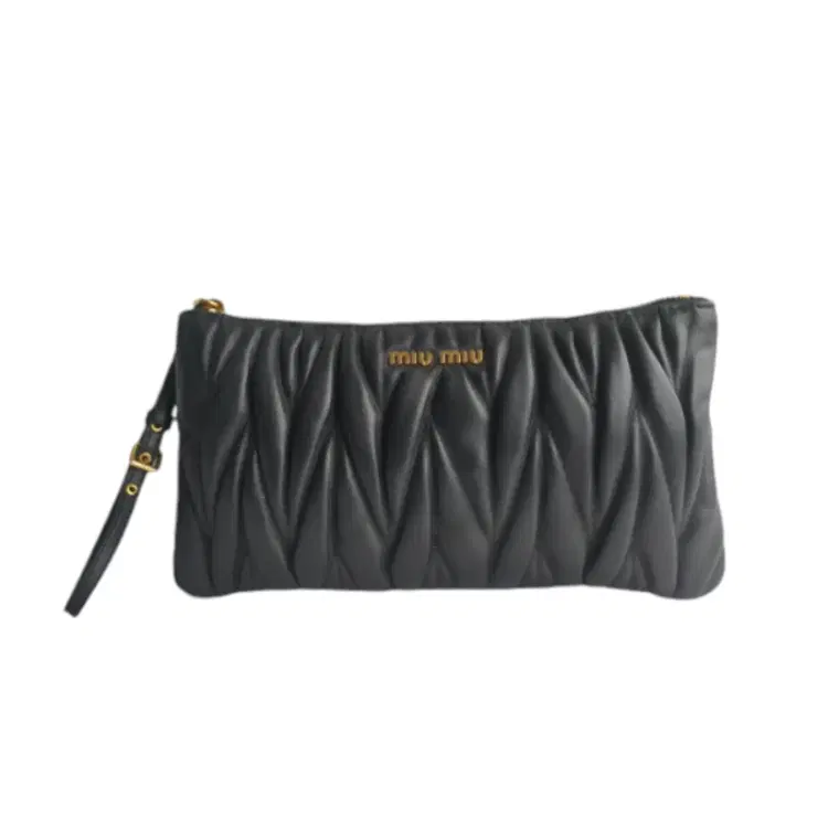 Miu Miu Matelasse Leather Zip Pouch-Hover-Image