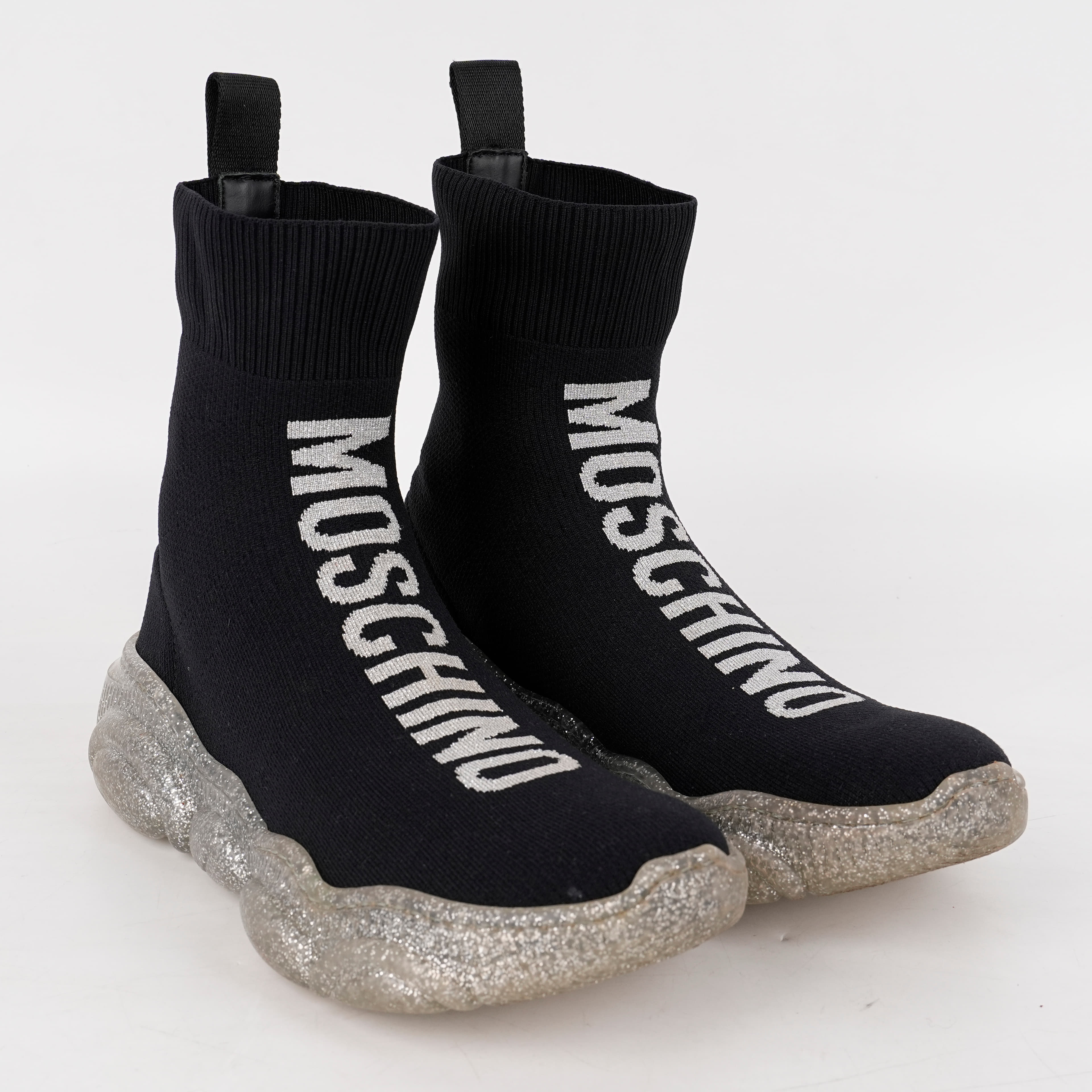 Size 35 - Moschino logo-print Sock Sneakers