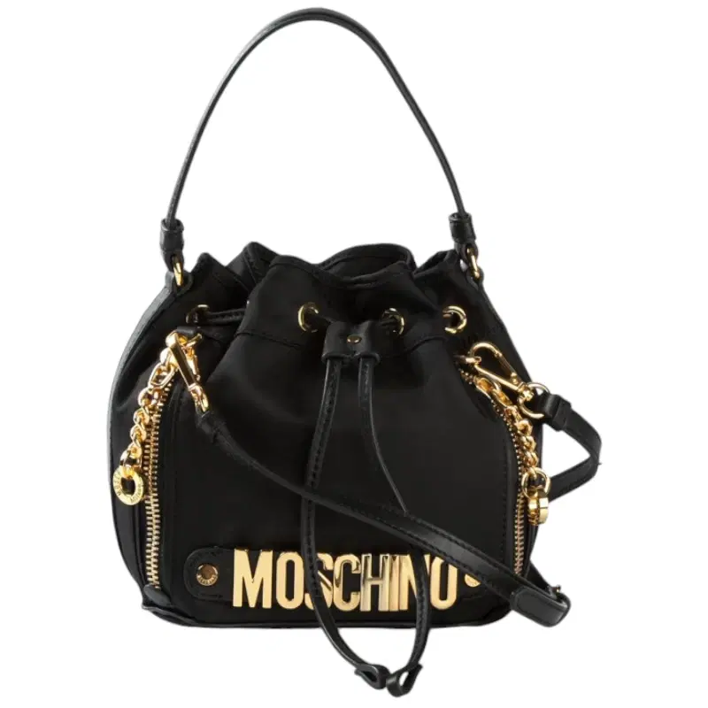 Moschino Black Logo Bucket Tote-small