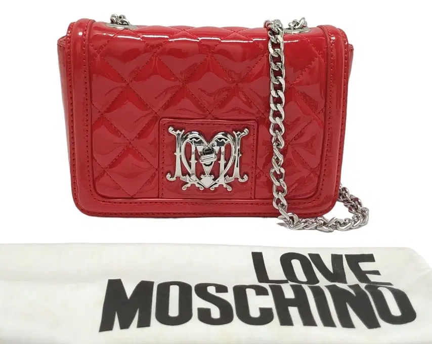 Love Moschino Quilted Red Crossbody Bag