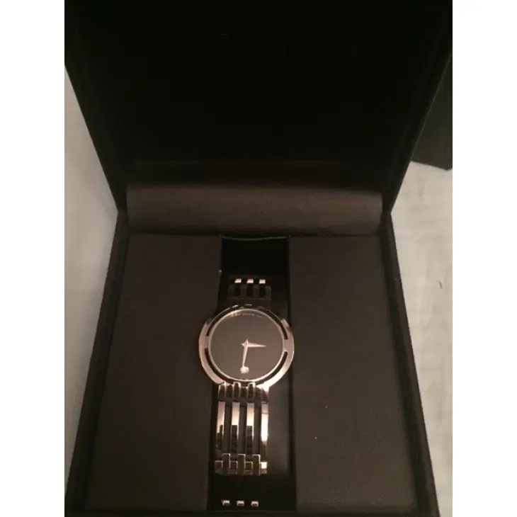 MOVADO  Esperanza Black Dial Stainless Steel Men's Watch-Hover-Image