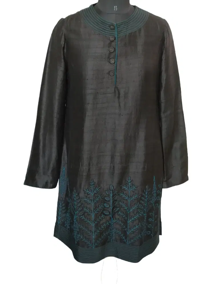 Manish Gupta Black Embroidery Dress-Hover-Image