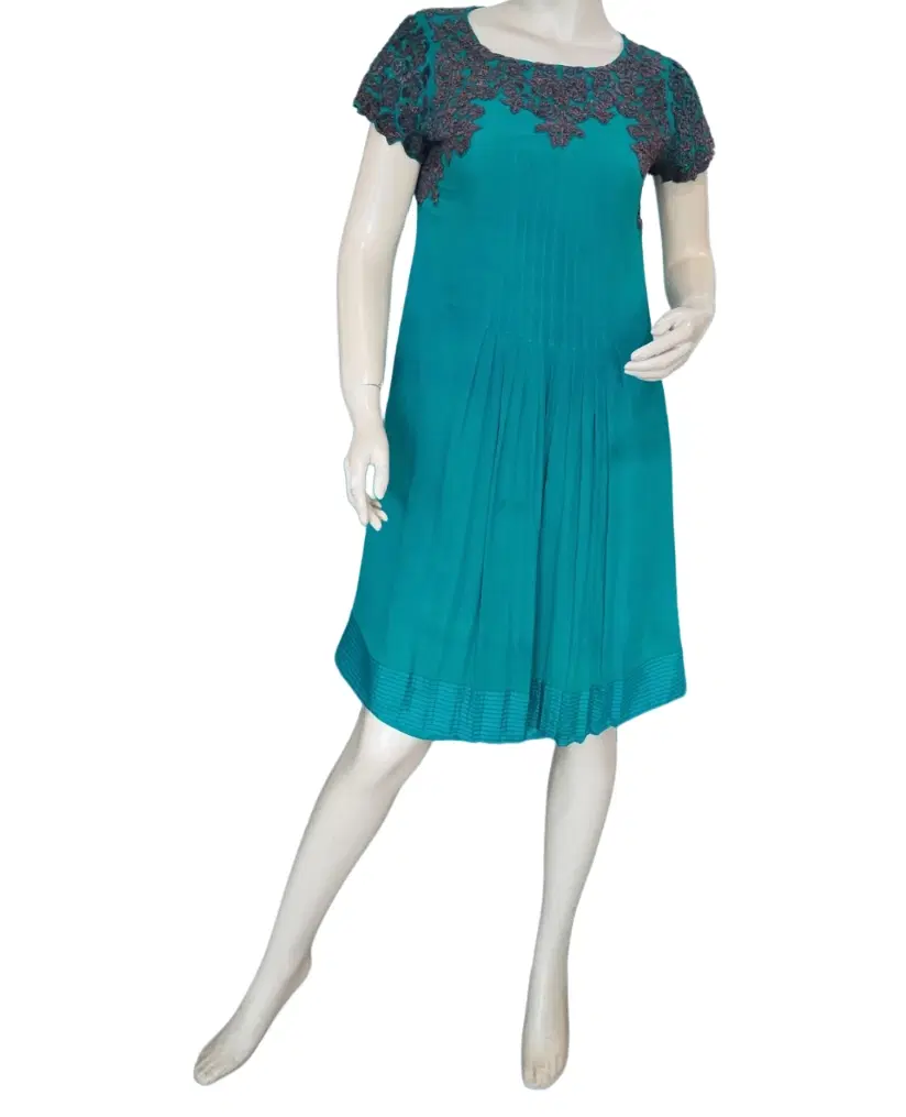 Manish Gupta Peacock Green Embroioery Dress