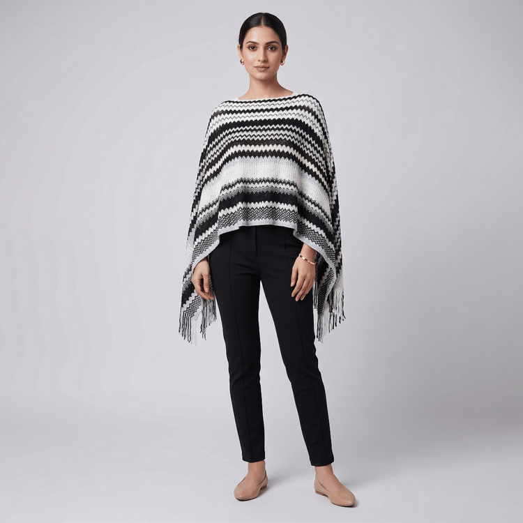 Missoni Black And Silver Poncho-Hover-Image