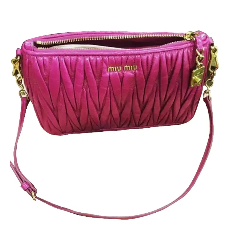 Miu Miu Fuschia Clutch with Strap