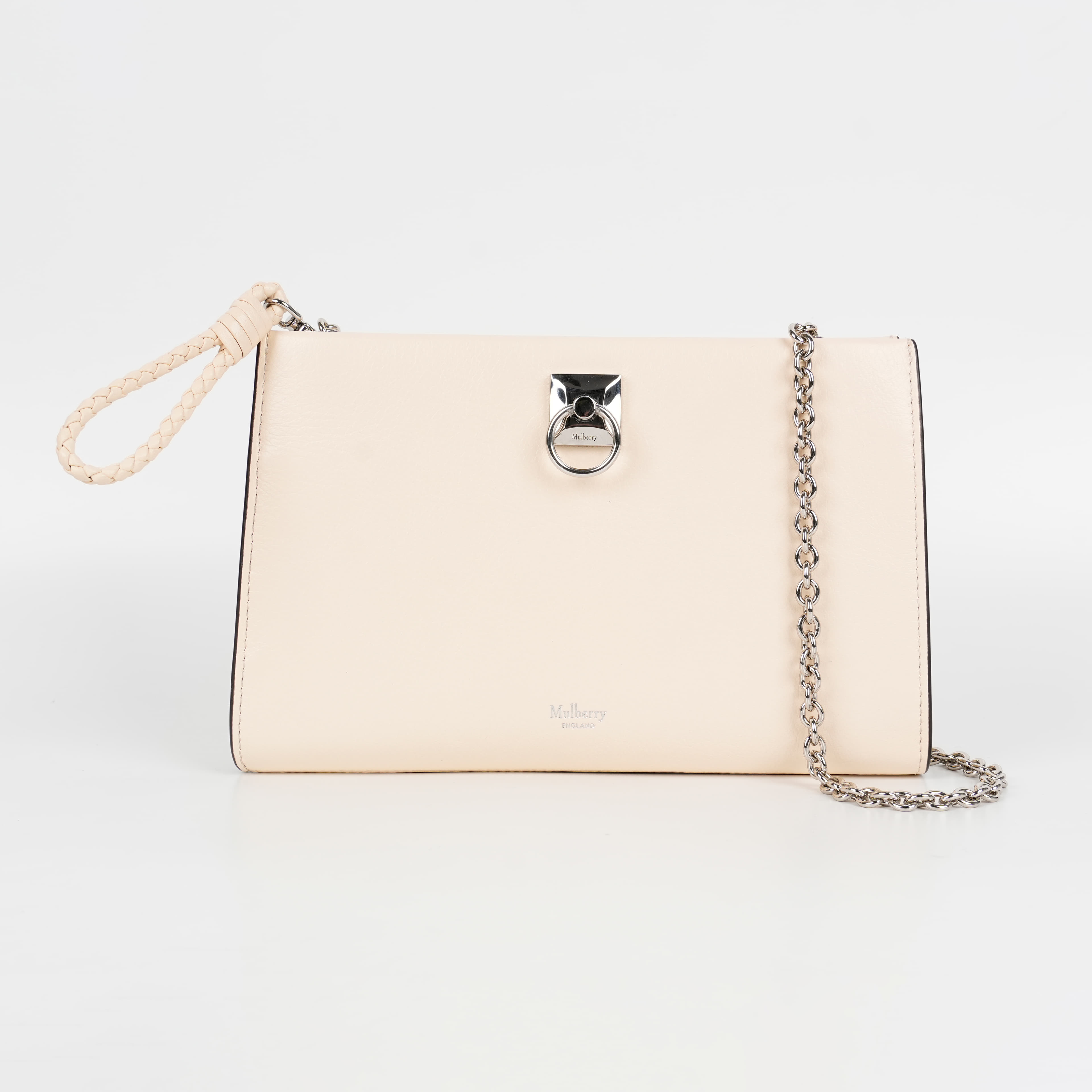 Mulberry Iris Wallet On Chain - Eggshell